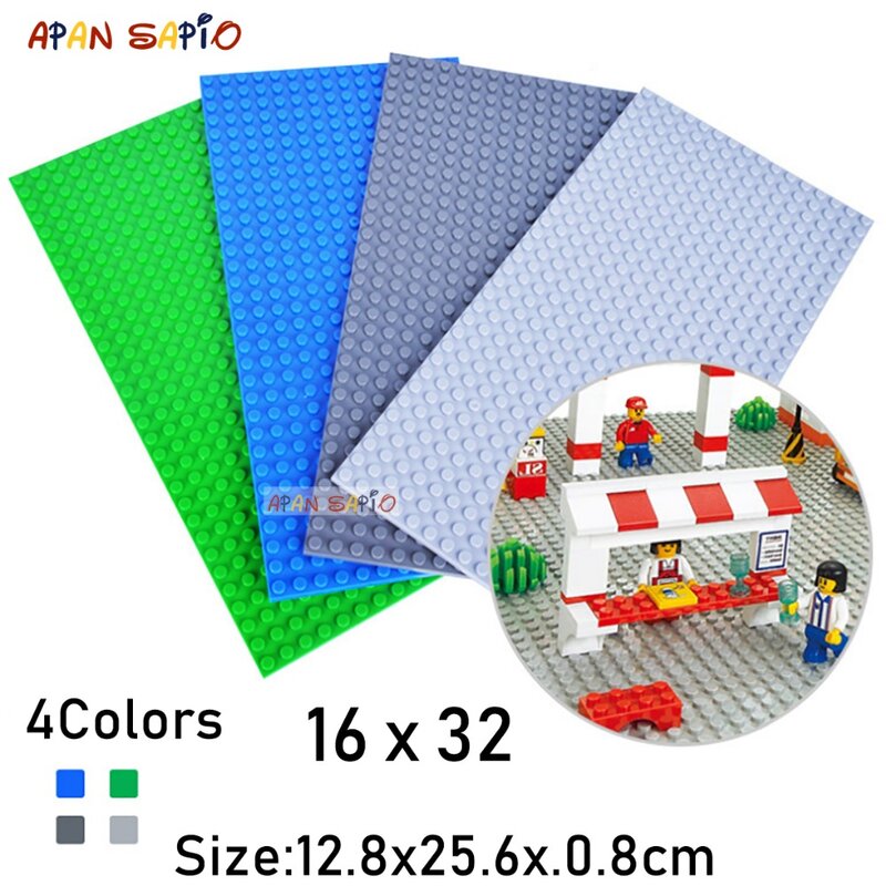 DIY Blocks Building Bricks Thin Baseplates 16X32 Educational Assemblage Construction Toys for Children Compatible With Brands