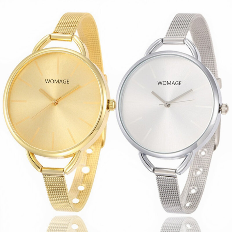 Relojes dorados de lujo para mujer, reloj de pulsera de acero inoxidable, Hodinky Ceasuri, reloj femenino