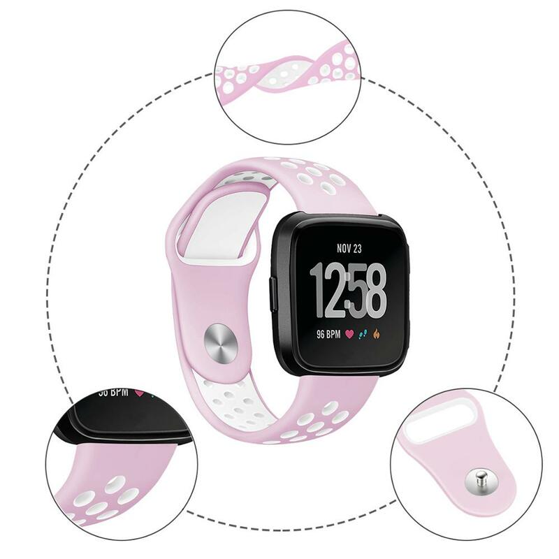 Ремешок для часов для Fitbit versa, ремешок силиконовый дышащий сменный спортивный ремешок для Fitbit часы Versa 61011