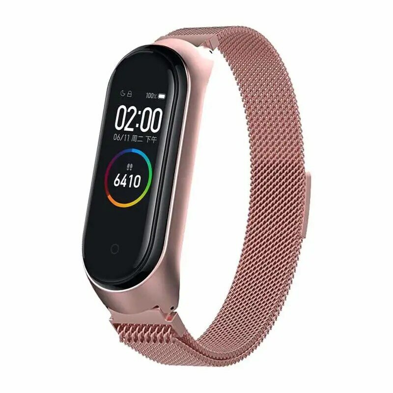 Mi band 4 Magnetic Milanese Loop Strap For Xiaomi Mi Band 4 Stainless Steel Replacement Wristband For Xiaomi Miband 4 Strap