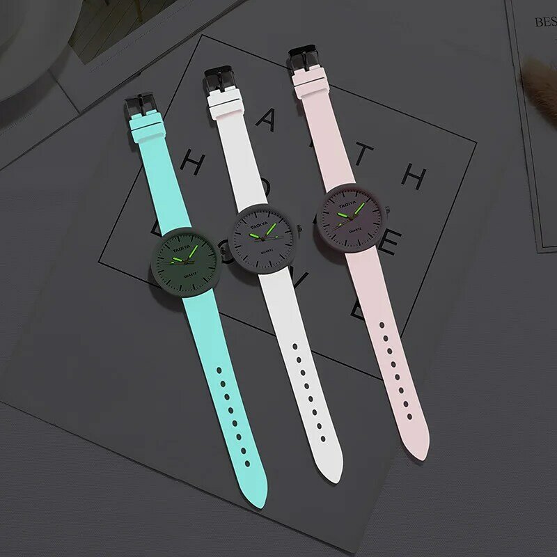 Wholesale Watches Quartz Women Children Creative Luminous Silicone Brand Lovers Romantic Gifts Clock Relogio Feminino Top Sell