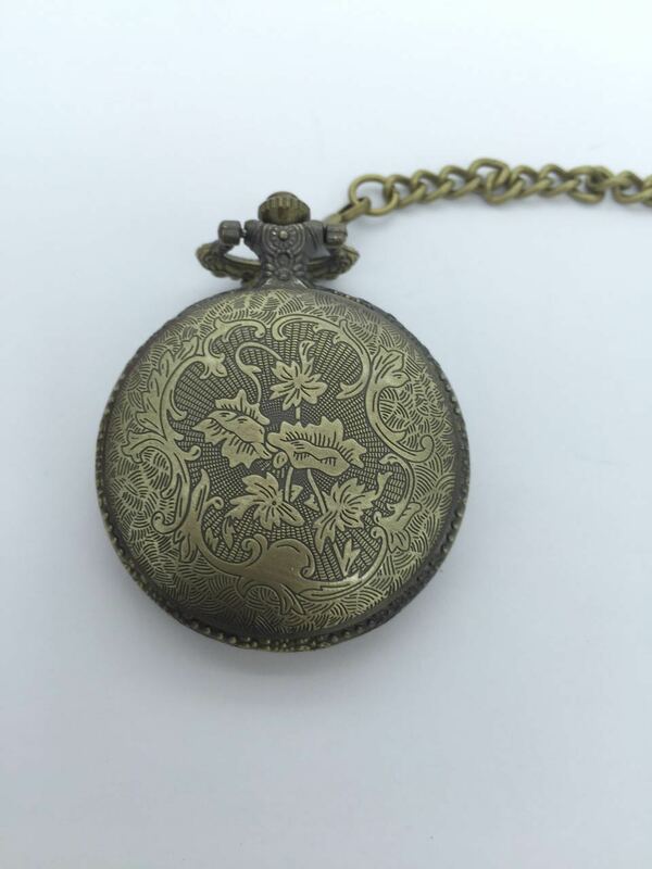 Reloj Vintage para hombre y mujer, pulsera de cuarzo con colgante de varita mágica, de bronce, de bolsillo