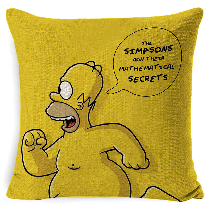 FOKUSENT famille comédie humour les Simpsons dessin animé personnage images taie d'oreiller décoration de la maison housse de coussin les simpsons fans