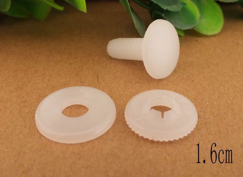 Gratis Pengiriman 40Set Warna Putih Plastik Mainan Sendi untuk Pembuatan Boneka 16Mm