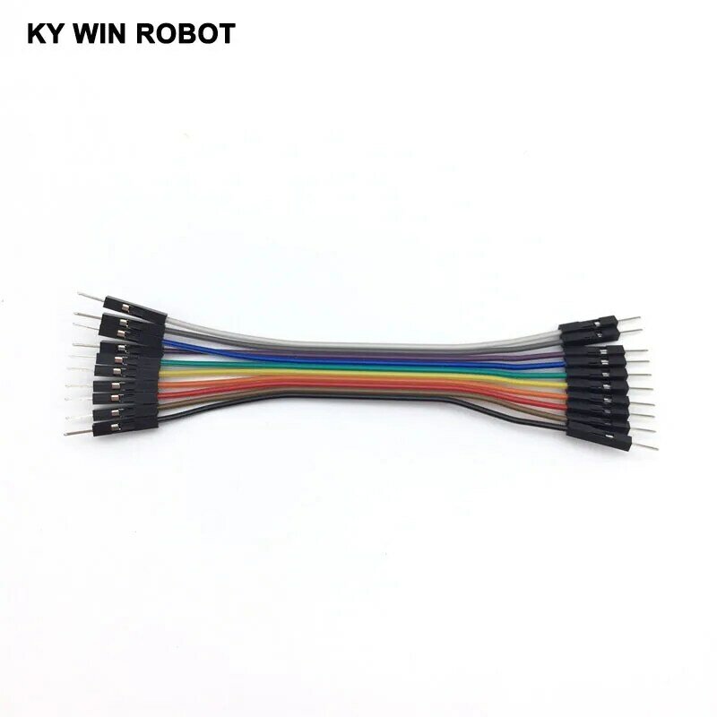 DuPont-Cable de placa de pruebas para Arduino, 10 piezas, 10cm, 2,54mm, 1p-1p, Pin macho a macho, Color