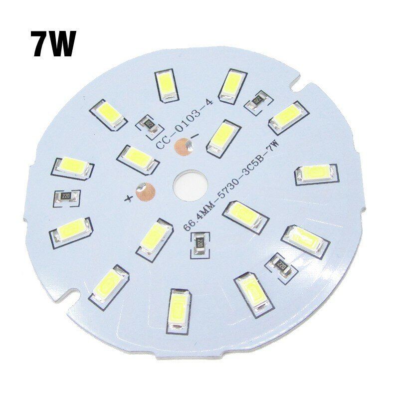 Placa de lámpara de 12v, 3W, 5W, 7W, 9W, 12W, 15W, 21W, no es necesario conectar el controlador, panel de lámpara Blanco/blanco cálido 5730 SMD, 50 Uds.