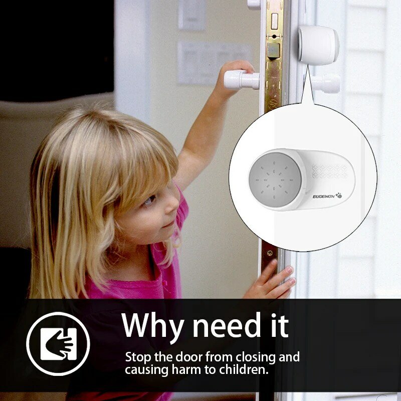 EUDEMON-Topes de puerta giratorios para bebé, protector de pellizco de dedo de seguridad, evita lesiones en la puerta para niños o mascotas, 2 uds./lote