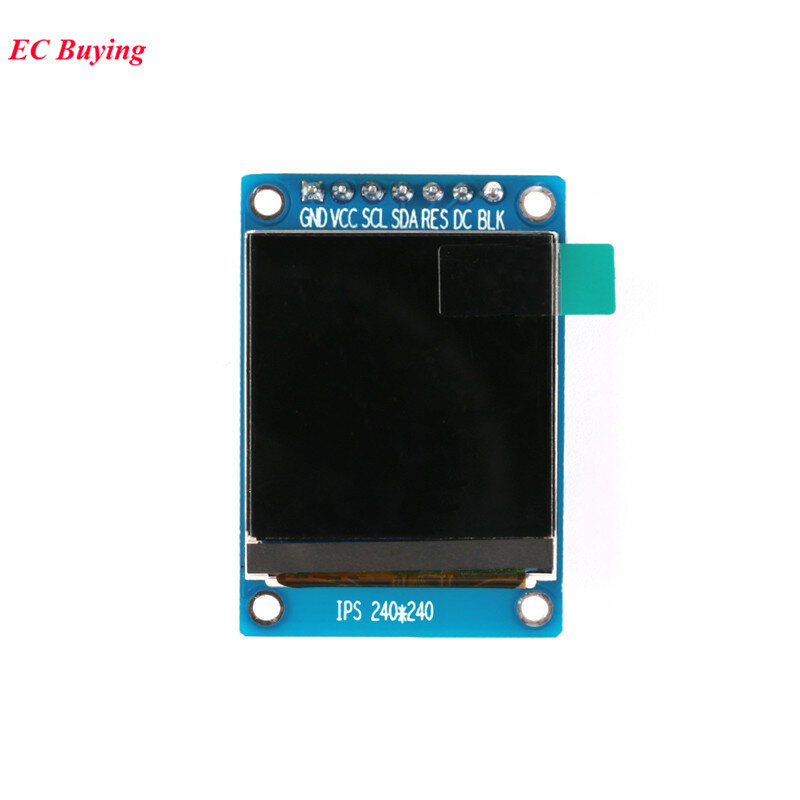 Módulo de pantalla OLED IPS de 1,3 pulgadas y 1,3 pulgadas, tablero de pantalla LED LCD de 240x240 RGB TFT para Arduino, ST7789, 7 pines, 4 cables electrónicos
