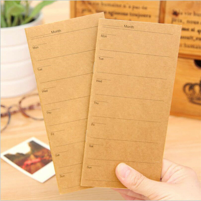 1Pcs/lot Long Strip Weekly Planner Notebook Portable Brief Note book Fresh And Simple Diary Stationery17.5*8cm