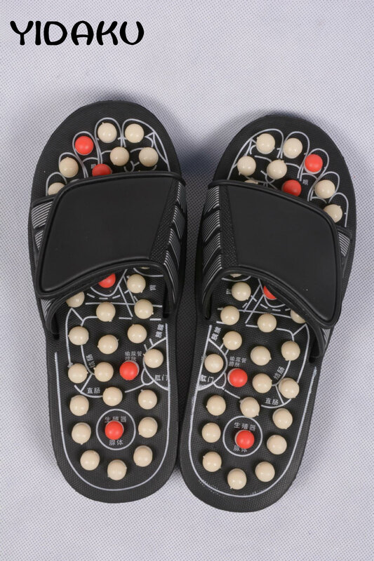 Homens Sapatos de Verão Chinelo Deslizador da massagem acupoint Saúde Saúde Chinelo Rotativa Accupressure Pé Chinelos para Mulheres Dos Homens