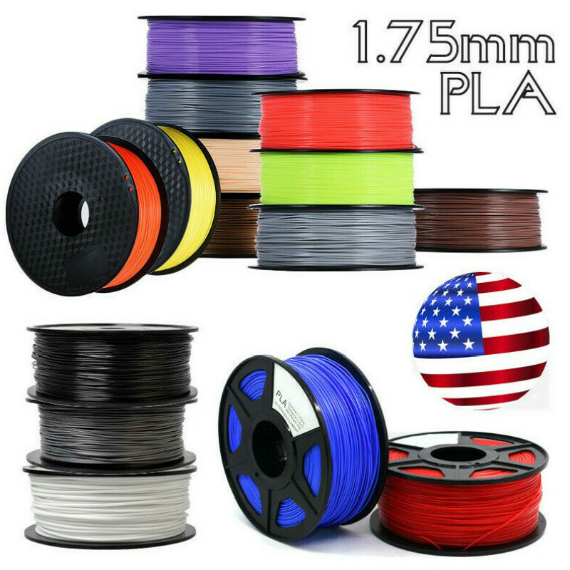 White color pla 1.75 3d printer filament USA natural 3d plastic filament China 3d  pla filament 1.75mm 1kg impressora 3d pla