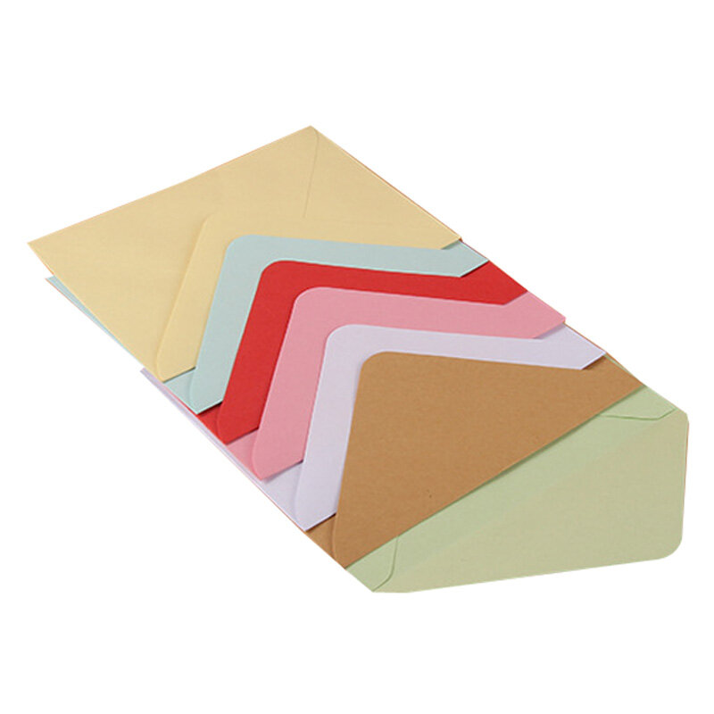 Бумажные конверты DELVTCH 10 шт./компл., 8 цветов, Винтажный конверт в ретро стиле для офиса, школы, скрапбукинга, праздничный подарок