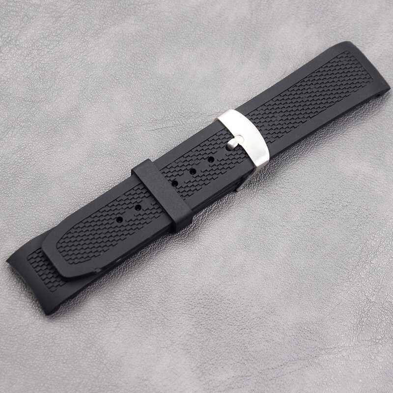 Ремешок силиконовый для мужских часов, впитывающий пот спортивный водонепроницаемый браслет с пряжкой, аксессуары для часов, 22 мм