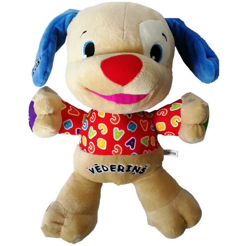 Cão Toy Falando Cantando para Bebés, Boneca Musical, Cachorro Educativo, Cão Educativo, Hebraico, Russo, Pomerânia, Letão, Português