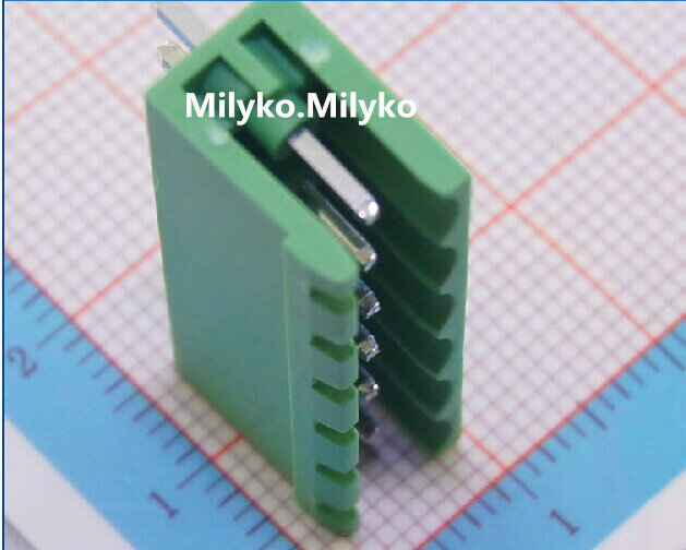 100 piezas 2edgv-5. 08-6p 2EDGV 6Pin 5,08mm Pin recto Plug-in tornillo bloque de terminales ROHS