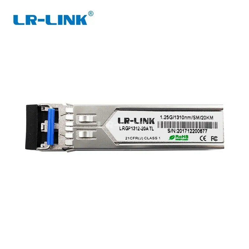 LR-LINK 1312-20ATL LC พอร์ต Gigabit 20KM DDM SMF SFP โมดูล1.25G Optical Transceiver โมดูล1310nm Cisco Huawei Compatible