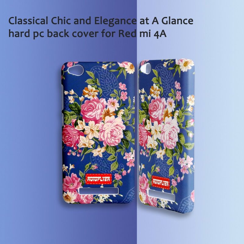 Luminous Indie Pop Flower Hard Back Cover Case for Xiaomi Redmi 4A Classic Floral for Girls Smooth Touchm for Redmi 4A