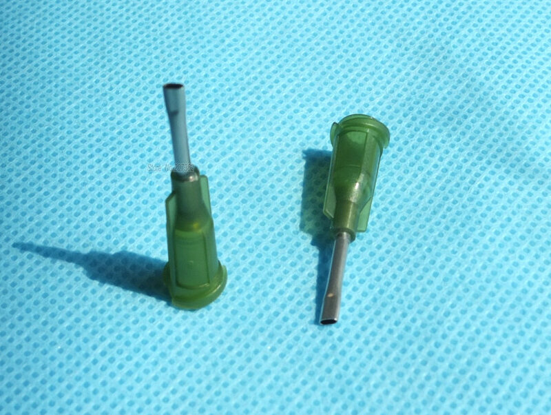 50pk 14gauge  1/2-inch Oval Blunt Needle Dispense Tip ,Glue Dispensing Needle