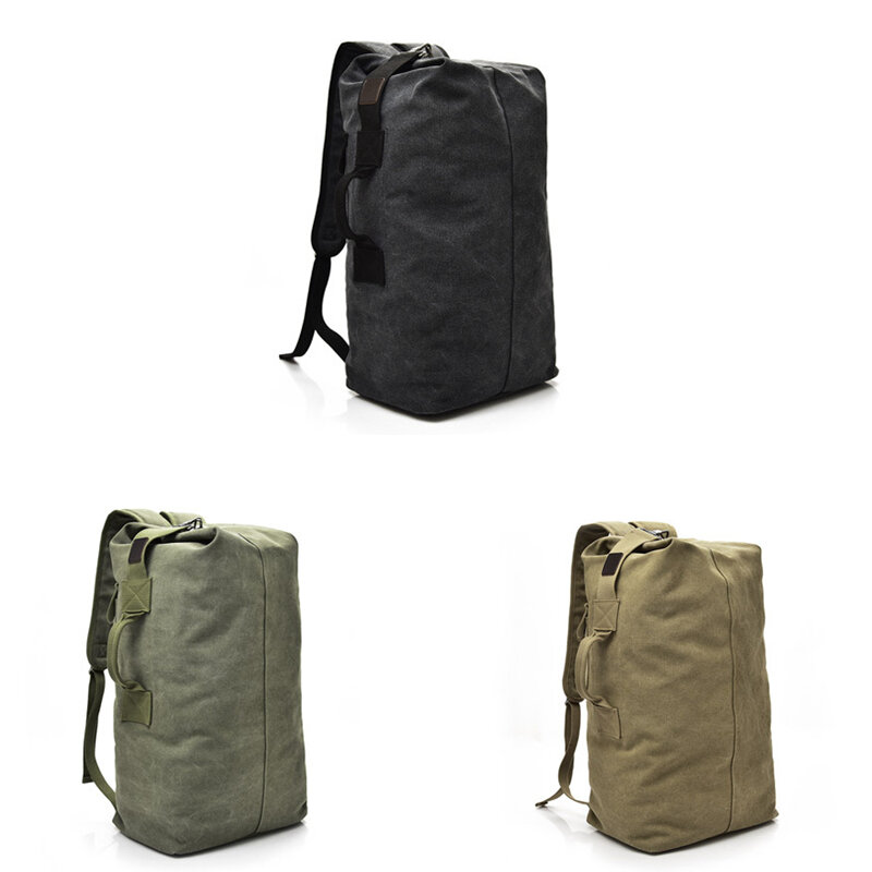 Kissyenia Canvas Travel Duffle Bag Men Military 55cm High Capacity Travel Backpack Handle Luggage Backpack Overnight Bags KS1020