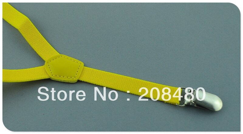 Bretelles élastiques pour enfants, Shipping-1.5x65cm "jaune bonbon", bretelles pour enfants/garçons/filles, bretelles minces/galus