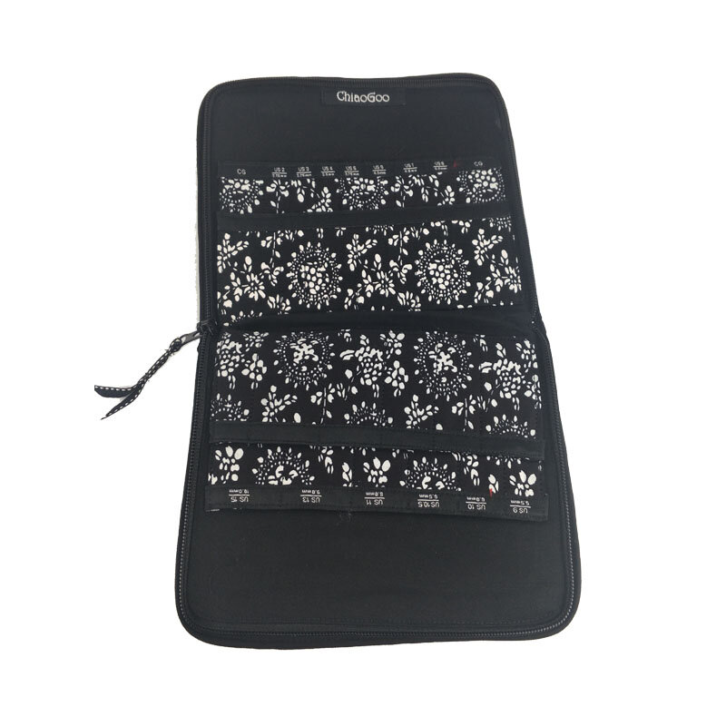 Temena 2018 New Printing ChiaoGoo Interchangeable Needle bag Storage Needle case for Knitting and Makeup Brush 25.3cm*15.3cm