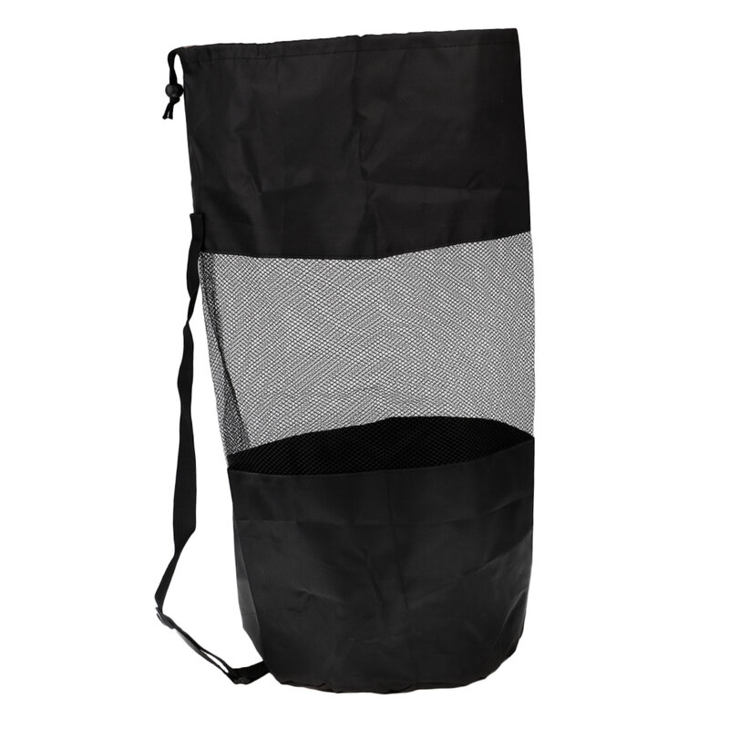 Saco de malha para mergulho, saco resistente de armazenamento com cordão para mergulho, natação e mergulho, preto, 1 peça