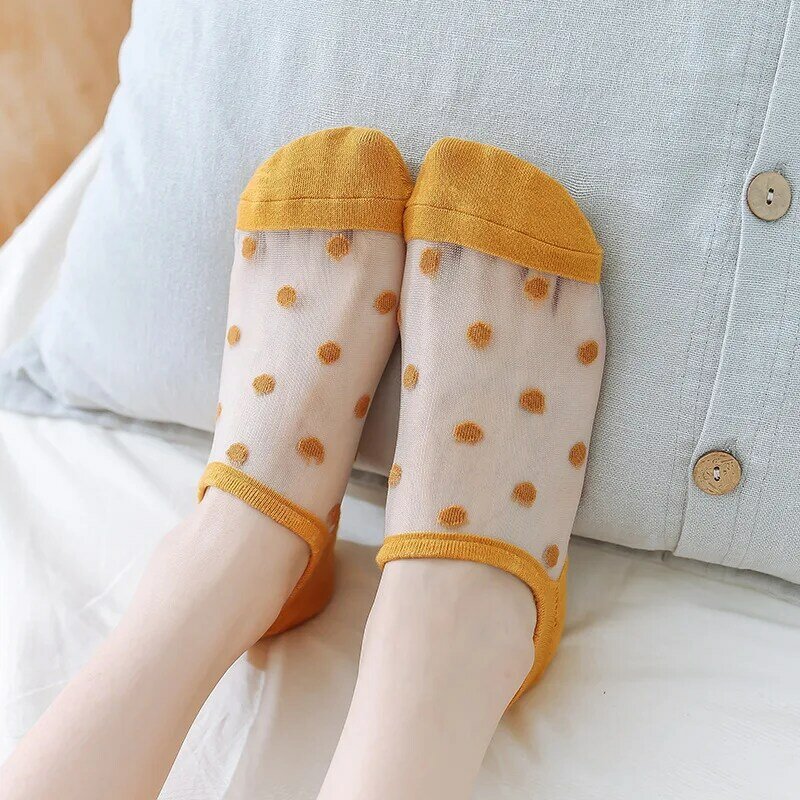 New independent invisible socks women breathable dot invisible boat socks non-slip socks