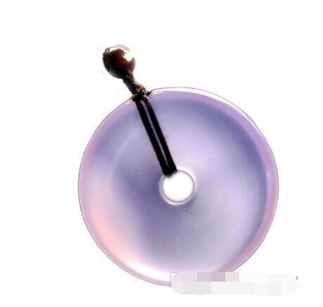 Selling Jewelry Natural imperial purple chalcedony pendant plump water ice translucent stone safety buckle pendant