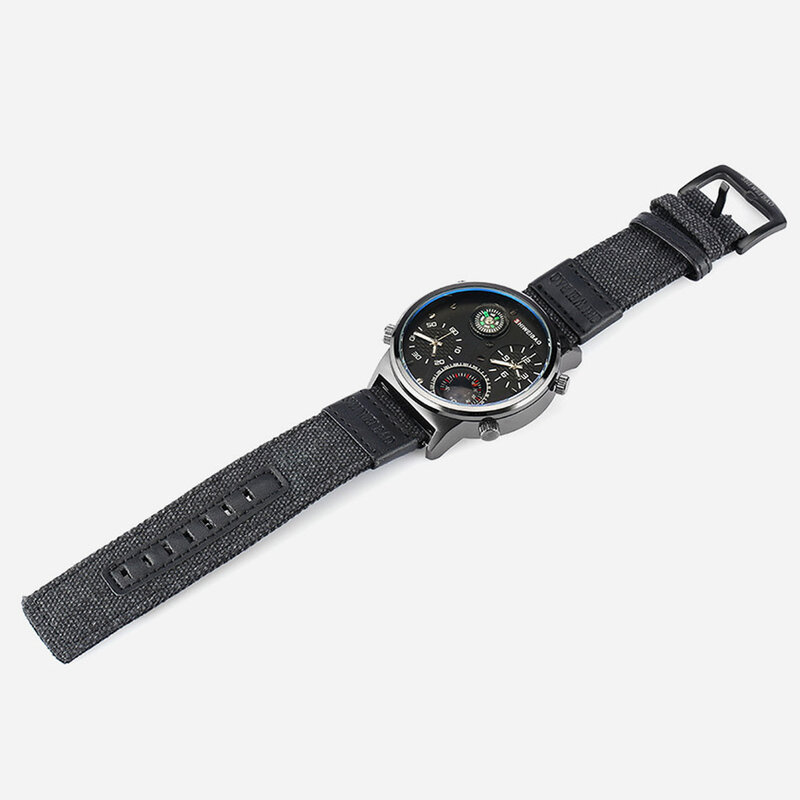 นาฬิกาข้อมือใหญ่ผู้ชาย Luxury Quartz นาฬิกาข้อมือบุรุษนาฬิกา Dual Dual Relogio Masculino สายคล้องคอกีฬาชายนาฬิกาผู้ชาย