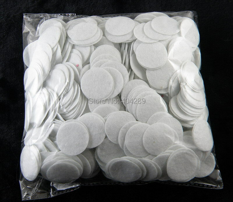 1000 peças almofadas de feltro redondas acessórios de tecido parafusos ovais de feltro círculo, acessórios de flores de tecido diy