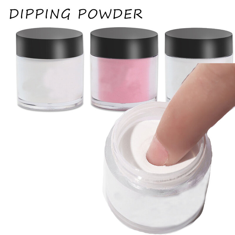 Solid Dip Powder White Clear Acrylic Powder Nail Dust 11 Colors Chrome Nail Powder FA-46 Dipping Powder Pigment For Nails Art G3