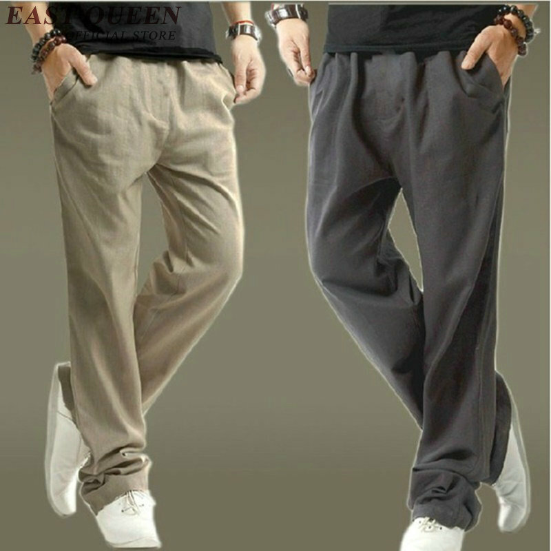 กางเกงลินินผู้ชายเสื้อผ้าจีนแบบดั้งเดิมสำหรับชาย harem กางเกงผู้ชาย DD040 C
