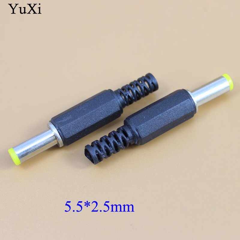 Yuxi-adaptador de tomada macho para notebook, 3.5x1.3mm /4.8x1.7mm /5.5x2.5mm, portátil