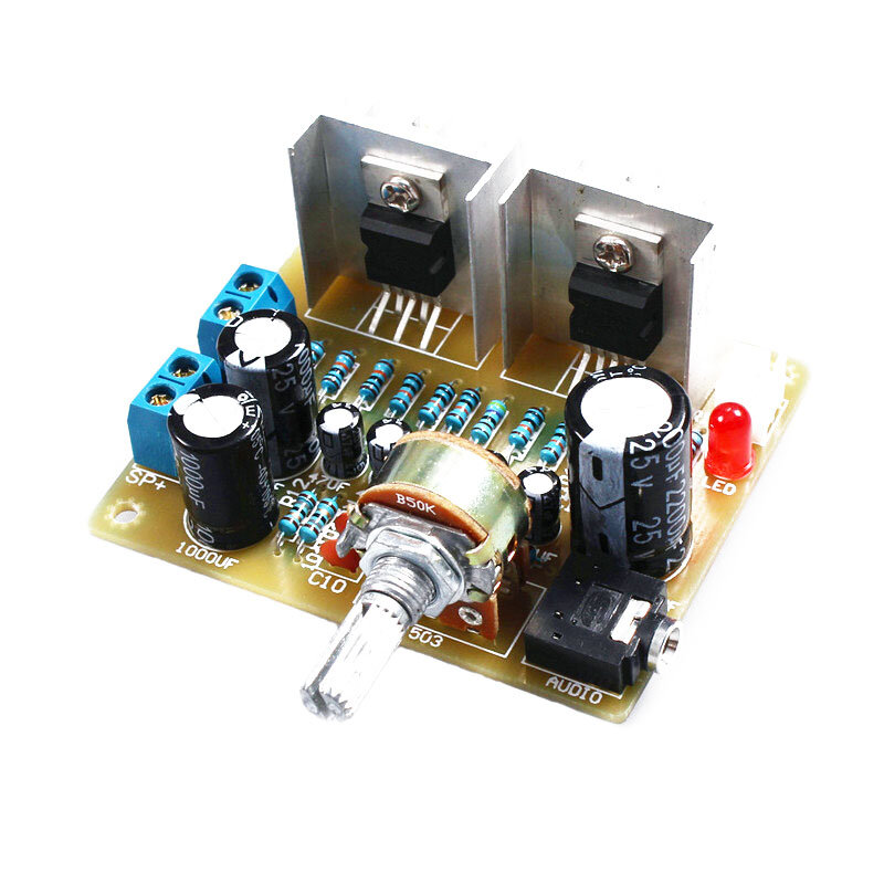 DIY Dual Channel TDA2030A Power Amplifier Board DIY Kit for Arduino Electronic Production Training Suite