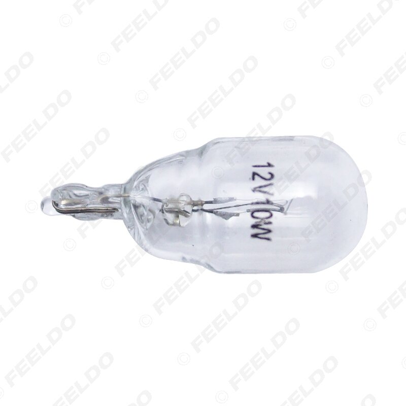FEELDO 100 stks Auto T13 Wedge 12 v 10 w Halogeen Lamp Externe Halogeenlamp Vervanging Dashboard Lamp Licht # FD-1309