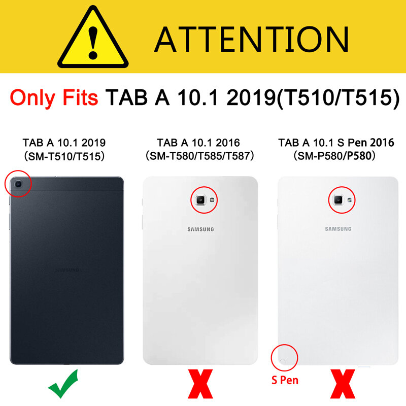 Protetor de tela de vidro temperado para Samsung Galaxy Tab A 10.1 2019, T510, T515, SM-T510, SM-T515, película de vidro contra riscos