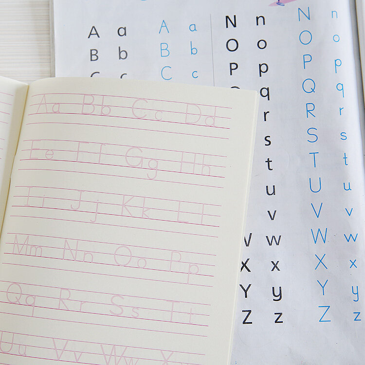 Baru 5 buah/set baru TK Inggris buku latihan alfabet buku latihan untuk anak-anak