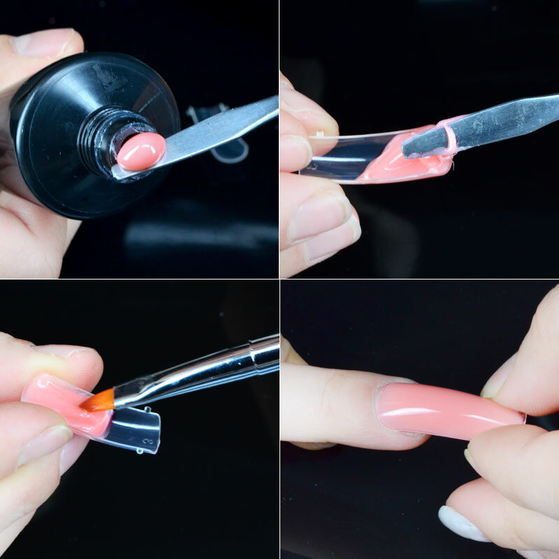GDCOCO Gel de cristal LED UV Builder Gel esmalte | esmalte de uñas Consejos para manicura de Gel de esmalte de uñas de Gel de acrílico