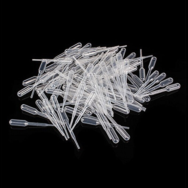100Pcs 2ml Plastic  Disposable Pipettes Squeeze Transfer Pipettes Dropper For Silicone Mold UV Epoxy Resin Craft Jewelry Making