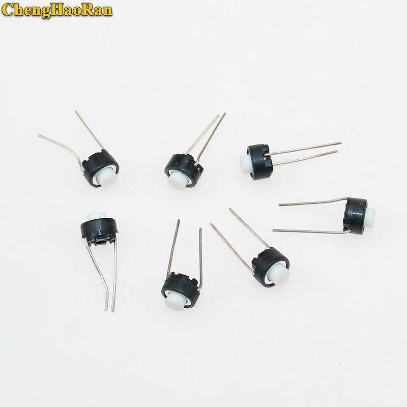 ChengHaoRan 1pcs Touch switch button 6*6*5mm DIP 6X6X5 mm Tactile Tact Push Button Micro Switch Momentary for A-L-P-S white