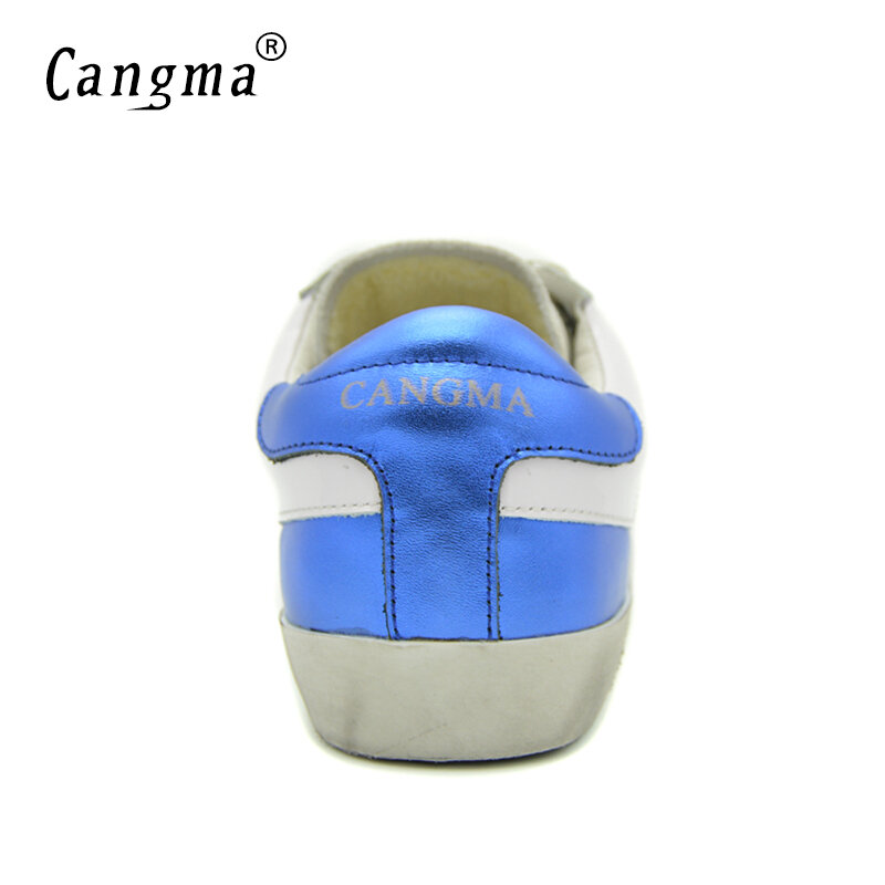 cangmabrand Luxury Brand Designer Blue Shoes Women Leather Genuine Ladies Casual Platform Sneakers Shoes Adult Valentin Shoes