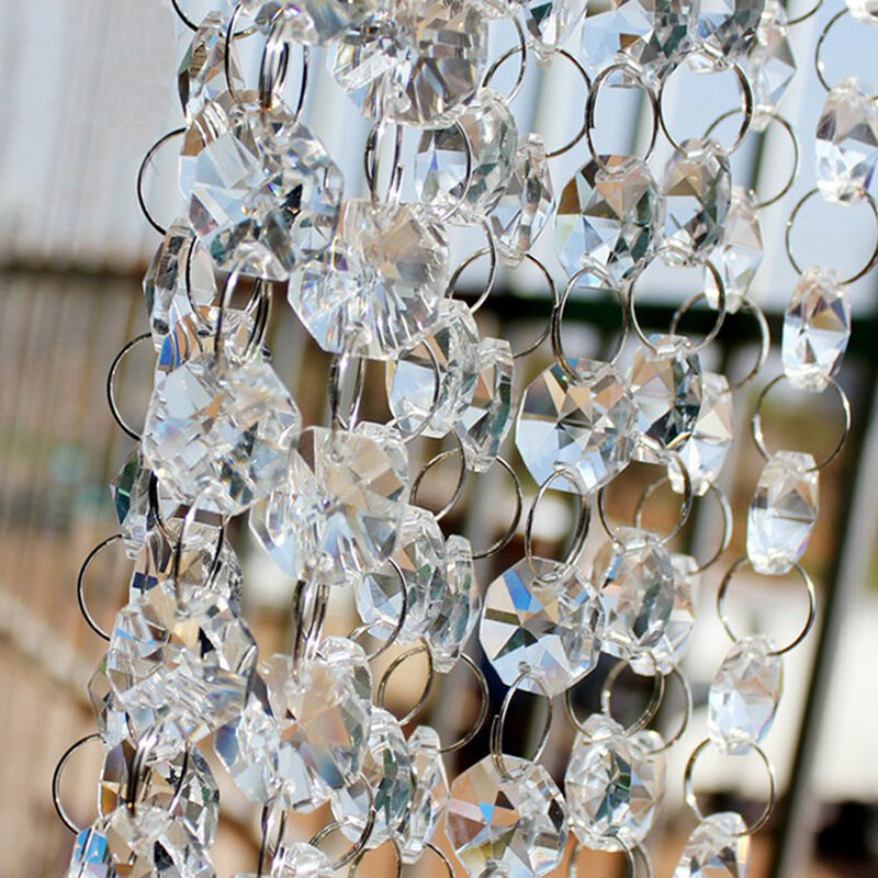30 pasków materiały do dekoracji weselnych plastikowe koraliki kurtyny przezroczyste akrylowe koraliki dekoracja wnętrz artykuły domowe