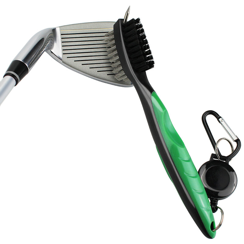 Brosse de club de golf à 2 côtés, nettoyeur de rainures de balles de golf, putter de golf, kit d'outils, accessoires Gof