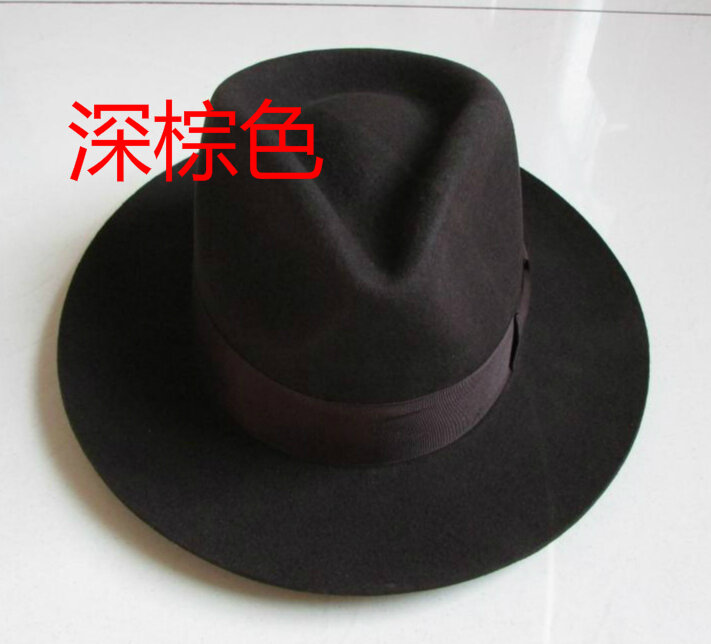 Wolle Fedora Hut Unisex Filz Fedoras Hüte Erwachsene Mode Trilby Hüte Beliebte Headwear Wolle Fedora Trilby Hüte Mann der Kappe b-8130