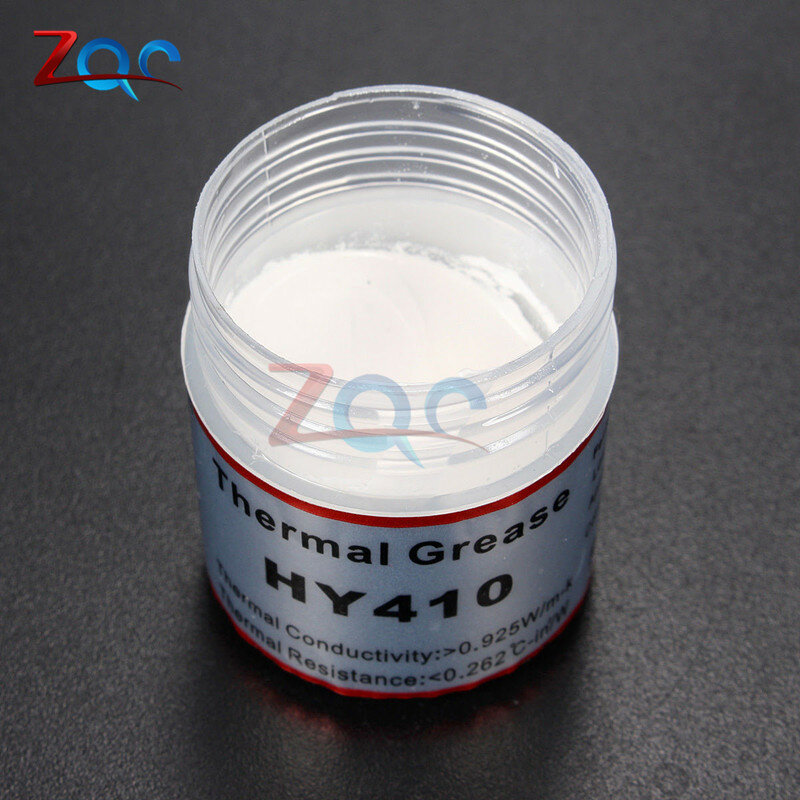 Hy410 pasta de silicone lubrificante condutora 10g, pasta branca para cpu gpu legal