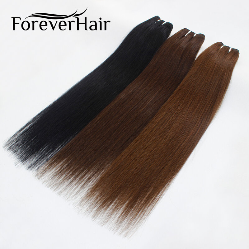 Per sempre capelli 100 g/pz 16 "18" 20 "estensioni dei capelli umani di Remy tessono fasci di colore biondo platino di trama di estensione dei capelli lisci