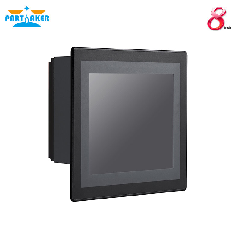 Painel de toque industrial pc com led ip65, 8 tamanhos, touch screen, resistência, dual lan, intel celeron j1900, partaker z18