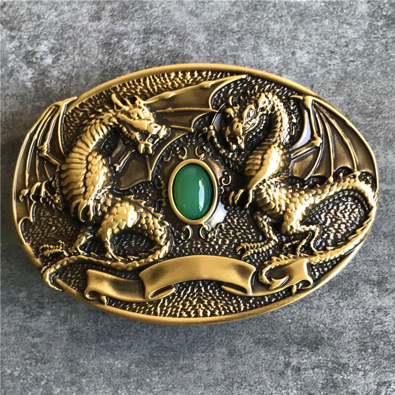 Belt Buckle Brass Men Belt Diy 3D Dragon Belt Accessories TOP Quality Cowboy Luxury Belts Buckle Metal Men BK0077