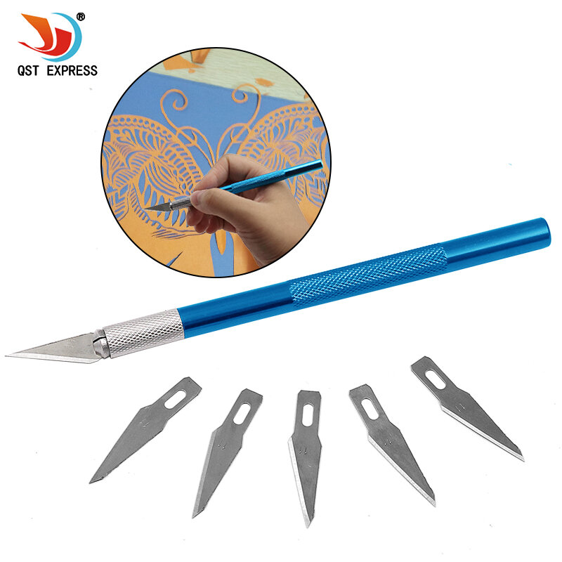 6 Blades Craft Artwork Engraving DIY Cutter Set Model Repairing Multipurpose Sculpture Scalpel Carving Knife