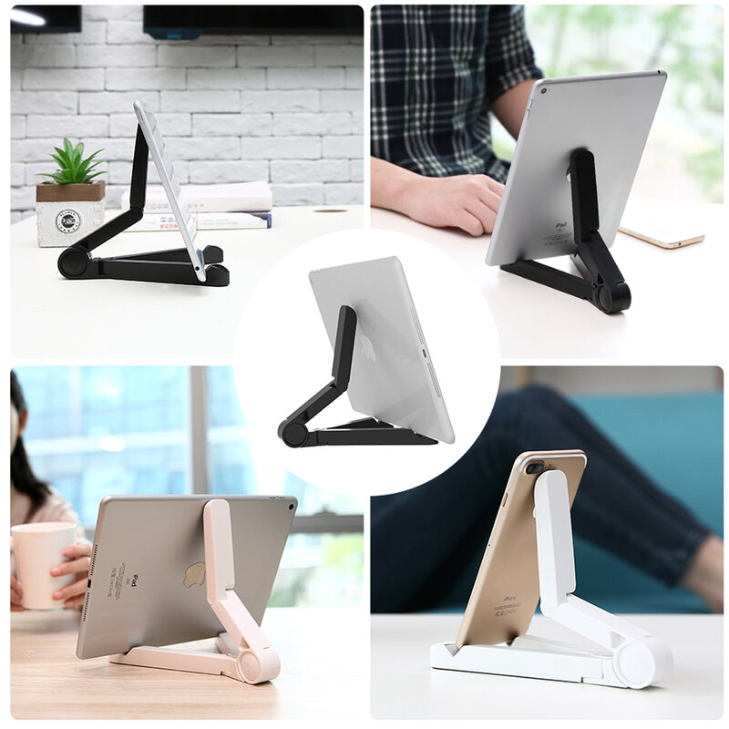 FLOVEME Flexible Tablets Phone Stand Case for iPad 2 3 4 Air 2 Mini for iPhone 4 5s 6 6S Plus For Galaxy S5 S6 Edge 360 Folded